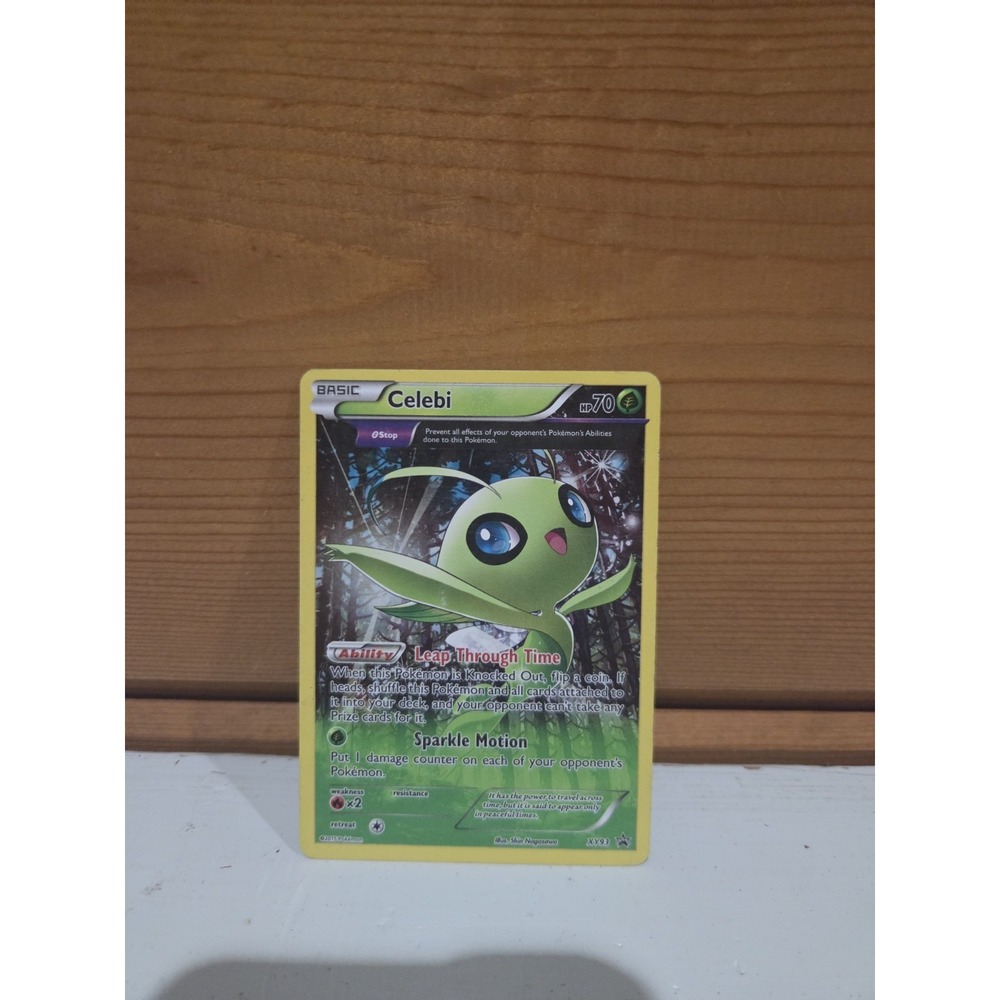 Celebi XY93 Holo Black Star Promo Pokemon Card Moderately Played Condition